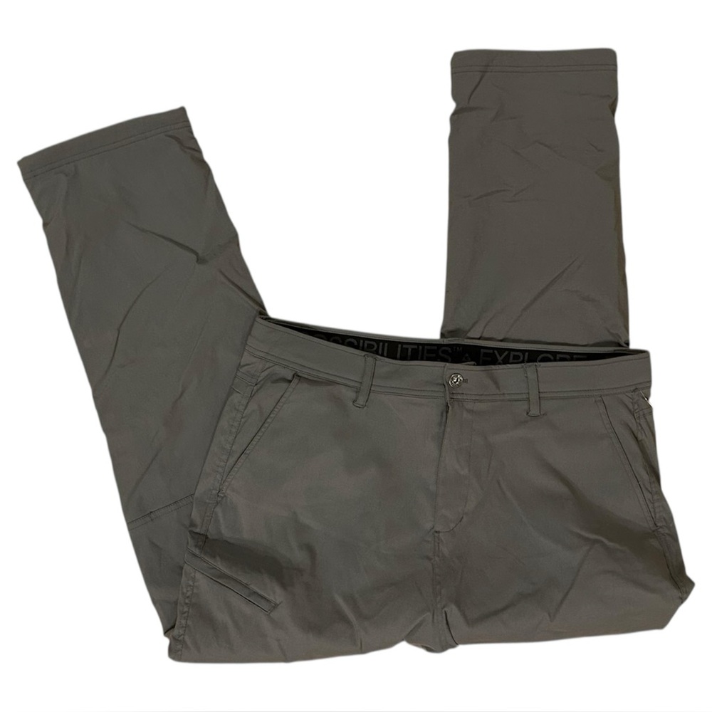 Gerry Men’s Water Repellent Fleece Lined Pants Stretch 38x32 Gray 5 Pocket Excd